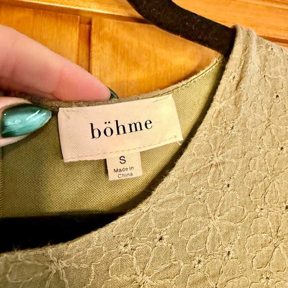 Bohme Tiered Embroidered Midi Dress Size Small - Picture 3 of 8